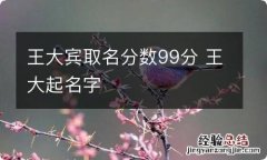 王大宾取名分数99分 王大起名字