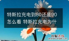 特斯拉充电到80还是90怎么看 特斯拉充电为什么建议冲到90