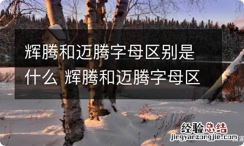 辉腾和迈腾字母区别是什么 辉腾和迈腾字母区别是什么意思