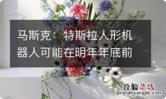 马斯克：特斯拉人形机器人可能在明年年底前出售