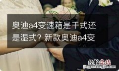 奥迪a4变速箱是干式还是湿式? 新款奥迪a4变速箱是干式还是湿式