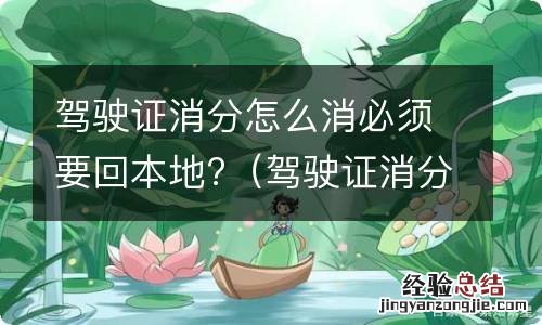 驾驶证消分用车主去吗 驾驶证消分怎么消必须要回本地?