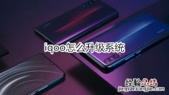 iqoo怎么升级系统