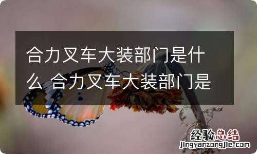 合力叉车大装部门是什么 合力叉车大装部门是什么工作