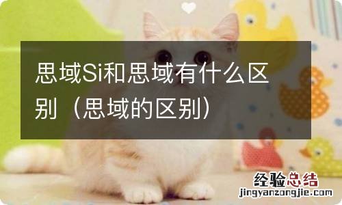 思域的区别 思域Si和思域有什么区别