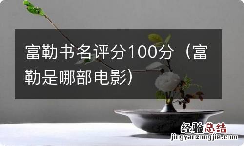 富勒是哪部电影 富勒书名评分100分