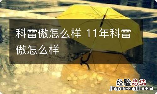 科雷傲怎么样 11年科雷傲怎么样