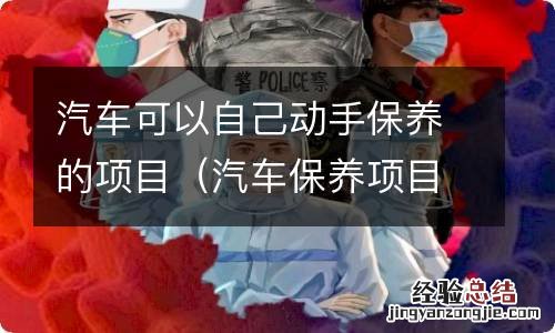 汽车保养项目哪些可以自己做 汽车可以自己动手保养的项目