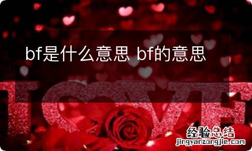 bf是什么意思 bf的意思