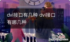 dvi接口有几种 dvi接口有哪几种