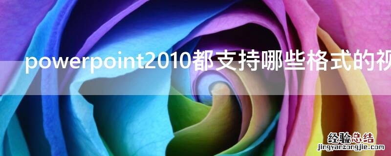 powerpoint2010都支持哪些格式的视频文件