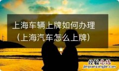 上海汽车怎么上牌 上海车辆上牌如何办理