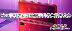 vivo手机更新系统提示升级失败怎么办