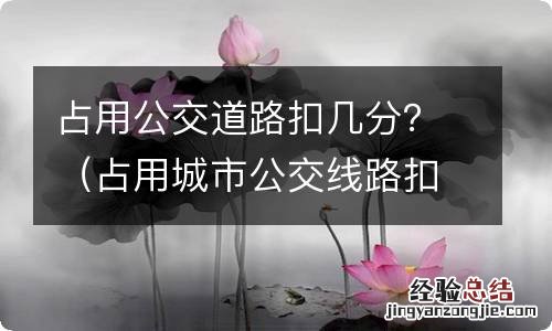 占用城市公交线路扣几分 占用公交道路扣几分？