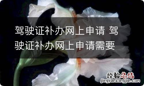 驾驶证补办网上申请 驾驶证补办网上申请需要多久