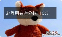 赵登用名字分数110分