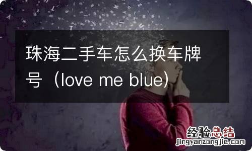 love me blue 珠海二手车怎么换车牌号