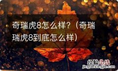 奇瑞瑞虎8到底怎么样 奇瑞虎8怎么样?