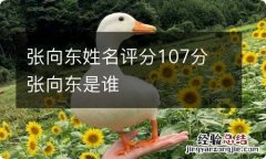 张向东姓名评分107分 张向东是谁