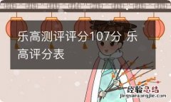 乐高测评评分107分 乐高评分表