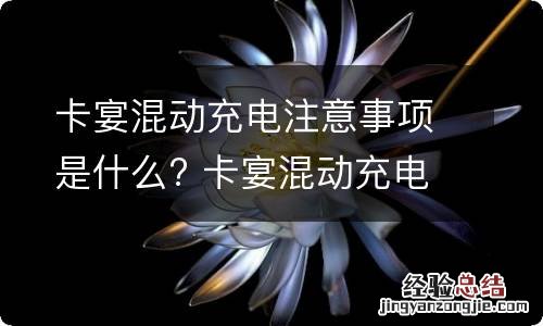 卡宴混动充电注意事项是什么? 卡宴混动充电注意事项是什么呢