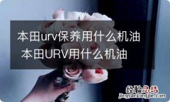 本田urv保养用什么机油 本田URV用什么机油