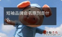 短袖品牌命名原则是什么