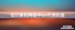 在计算机网络中lan代表的是