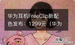 华为freestyle耳机 华为耳机FreeClip新配色发布：1299元