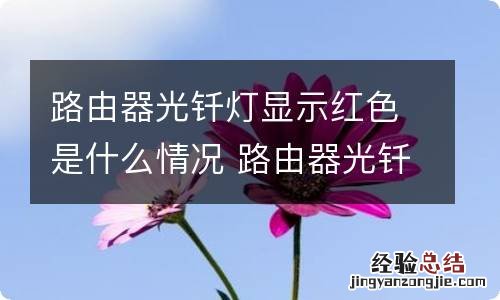 路由器光钎灯显示红色是什么情况 路由器光钎灯显示红色是什么意思