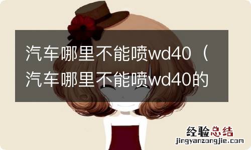 汽车哪里不能喷wd40的漆 汽车哪里不能喷wd40