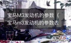 宝马m3发动机的参数表 宝马M3发动机的参数