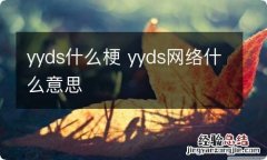 yyds什么梗 yyds网络什么意思