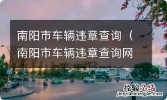 南阳市车辆违章查询网 南阳市车辆违章查询