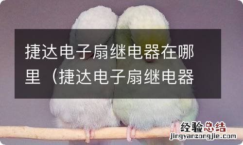 捷达电子扇继电器在什么位置 捷达电子扇继电器在哪里