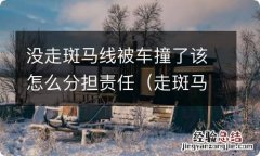 走斑马线被车撞了谁的责任 没走斑马线被车撞了该怎么分担责任