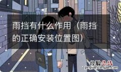 雨挡的正确安装位置图 雨挡有什么作用