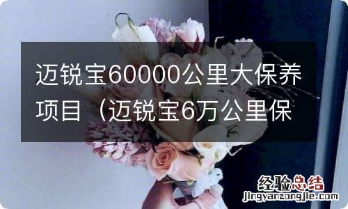 迈锐宝6万公里保养 迈锐宝60000公里大保养项目