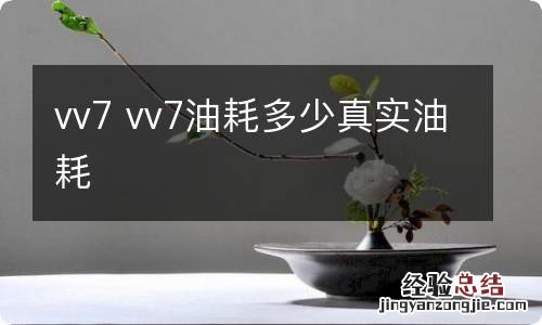 vv7 vv7油耗多少真实油耗