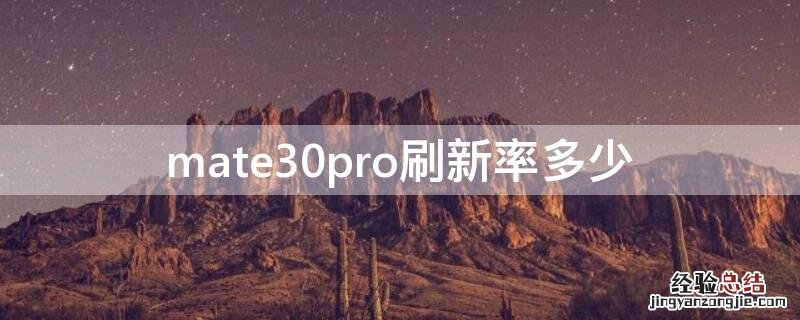 mate30pro刷新率多少