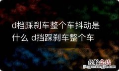 d档踩刹车整个车抖动是什么 d挡踩刹车整个车抖动是什么