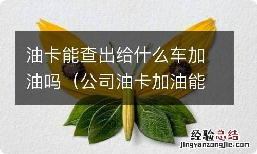 公司油卡加油能查到那辆车加油吗 油卡能查出给什么车加油吗