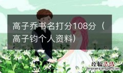 高子钧个人资料 高子乔书名打分108分