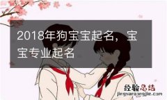 2018年狗宝宝起名，宝宝专业起名