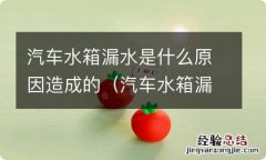 汽车水箱漏水怎么回事 汽车水箱漏水是什么原因造成的