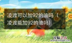 凌渡能加92的油吗 凌渡可以加92的油吗