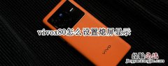 vivox80怎么设置熄屏显示