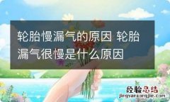 轮胎慢漏气的原因 轮胎漏气很慢是什么原因