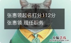 张惠领起名打分112分 张惠领 现任职务