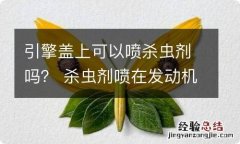 引擎盖上可以喷杀虫剂吗？ 杀虫剂喷在发动机舱里行么